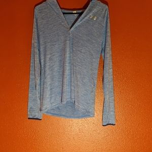 Under Armour light blue Heat Gear hoodie